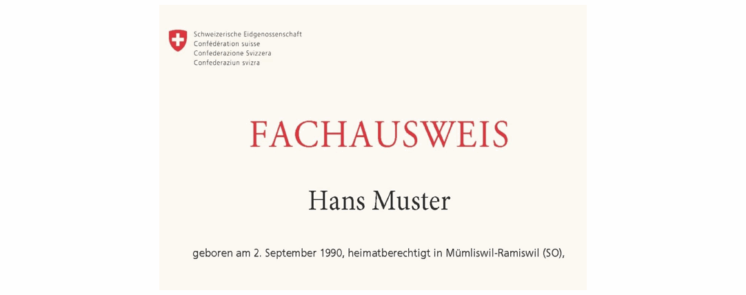 eidgenössischer Fachausweis